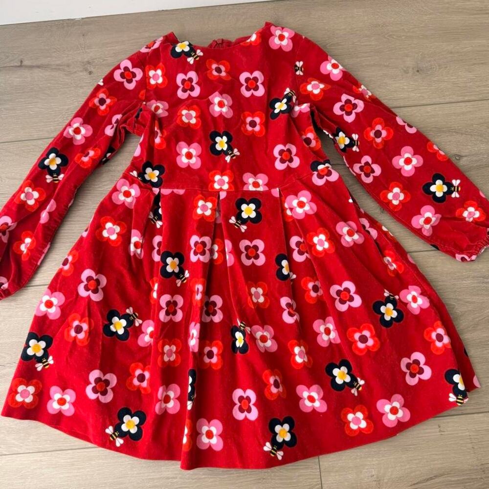 Jacadi paris red velvet floral